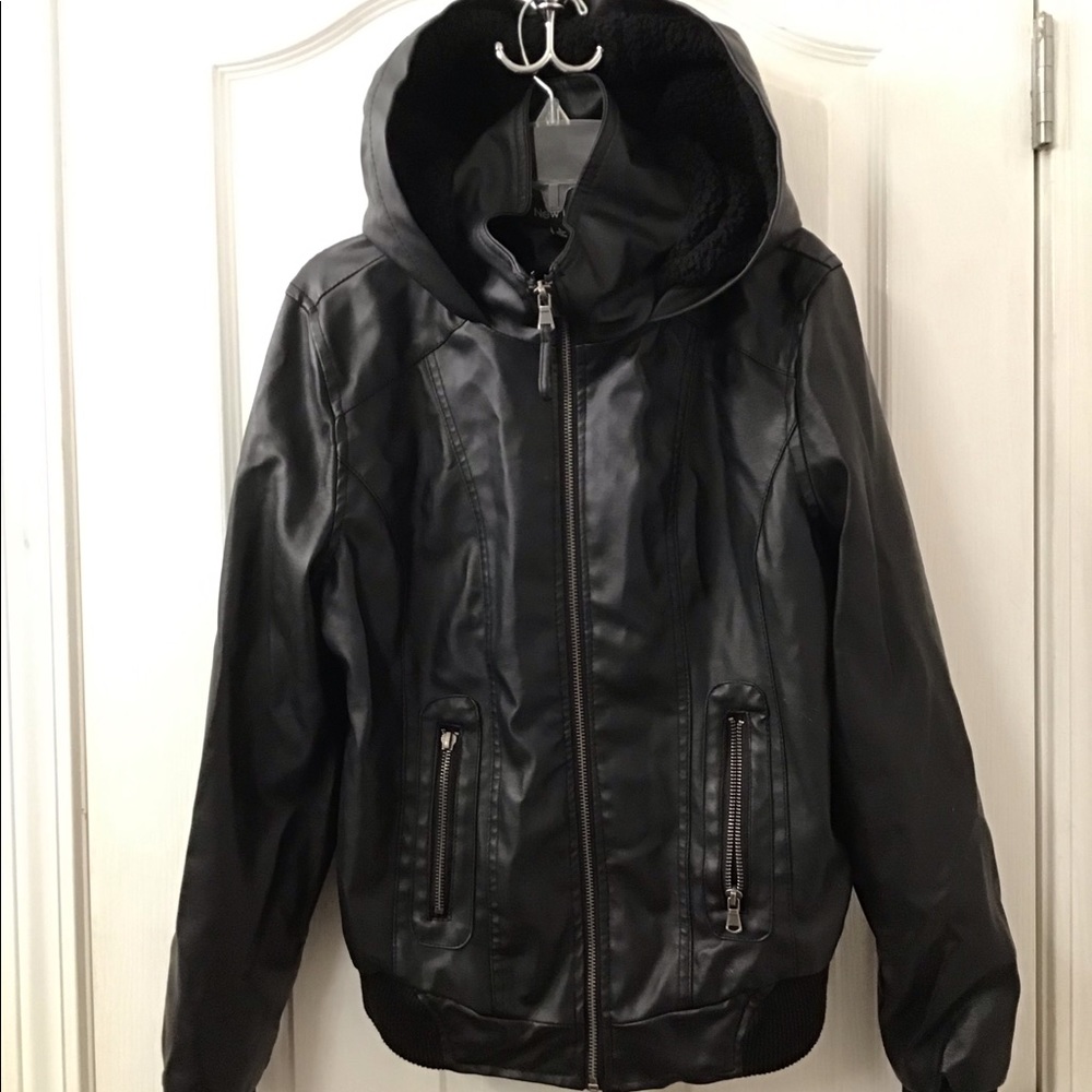 😎 Girls Faux Leather Jacket